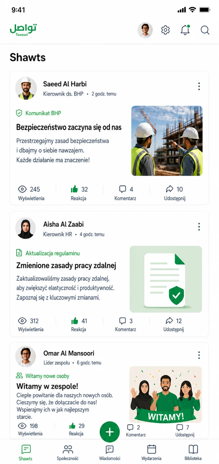 Polski interfejs Tawasol